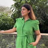 EVERGREEN – Cotton Green shirt dress