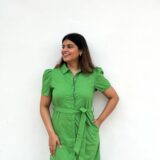 EVERGREEN – Cotton Green shirt dress